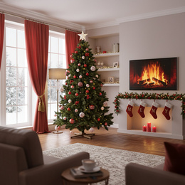 Choinka sztuczna 220 cm sosna leśna jak żywa Royal Trees premium z drewnianym stojakiem