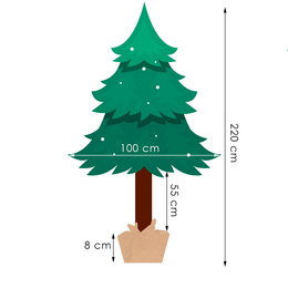 Choinka na pniu 220 cm sztuczna świerk śnieżony
