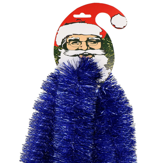 Łańcuch na choinkę 6m granatowy, girlanda choinkowa, średnica 7cm