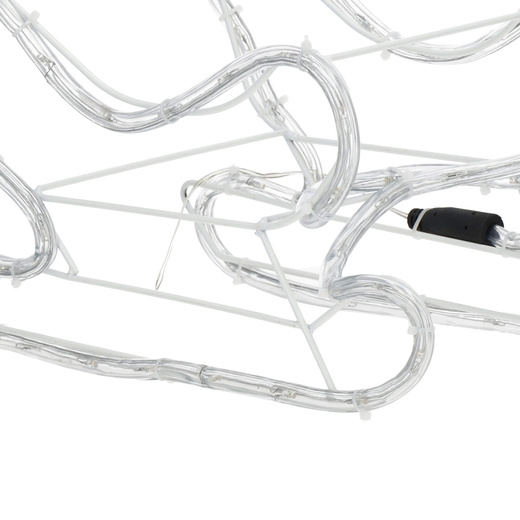 Renifer Led świąteczny z saniami 100 cm świetlna dekoracja biały ciepły