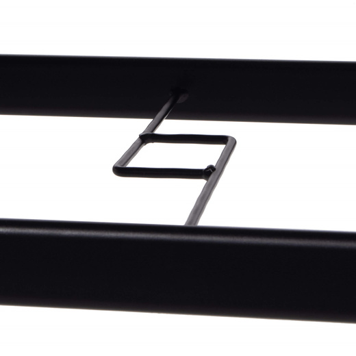 Meble ogrodowe na taras krzesła metalowe 6 szt. stół prostokątny 120 x 70 cm czarno-brązowy 