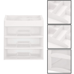 Organizer na kosmetyki 26,5x23,3x17cm mleczny pojemnik na biżuterię z przegródkami