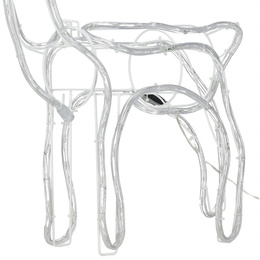 Renifer świąteczny 144 LED świetlna dekoracja ozdoba do ogrodu biały ciepły