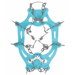 Raczki na buty stalowe antypoślizgowe turystyczne nakładki rozmiar 40-45 turkusowe