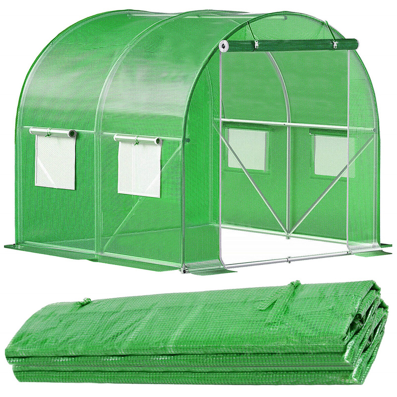 Folia na tunel ogrodowy 2x2x2 m zapasowe poszycie na szklarnię UV-4 140gs/m zielone