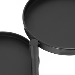 Kwietnik metalowy 78,5 cm stojak na kwiaty z 5 półkami loft nowoczesny czarny