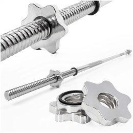 Gryf prosty olimpijski 180 cm sztanga ze stali chromowanej zaciski 25 mm