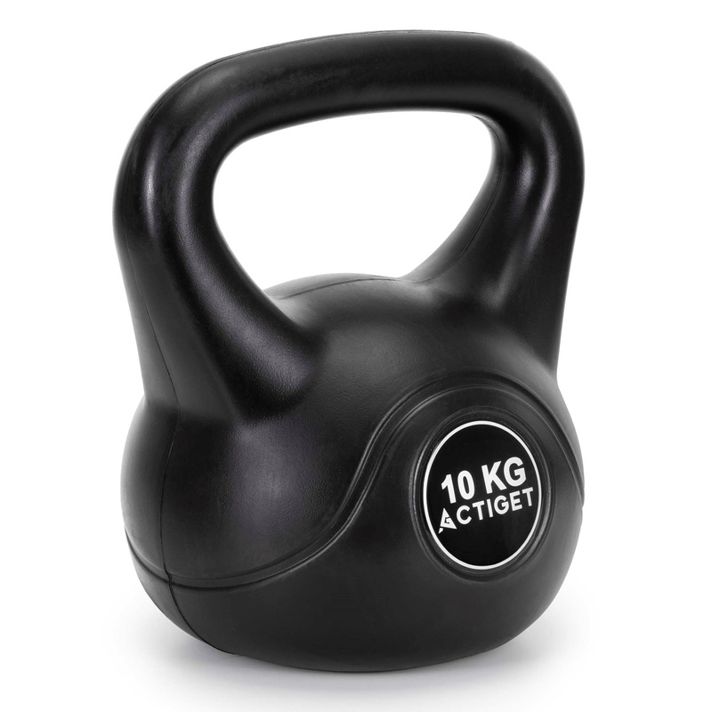Kettlebell 10 kg odważnik, hantla do ćwiczeń ABS kula do treningu siłowego, czarny