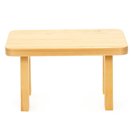 Drewniany stolik kawowy 65x48cm prostokątna ława do salonu impregnowane naturalne drewno