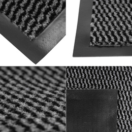 Wycieraczka wejściowa, mata pod drzwi 90x60 czarno-grafitowa