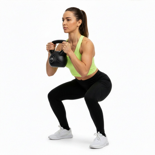 Kettlebelle 4 kg odważnik kulowy ABS hantla do ćwiczeń kula do treningu siłowego czarna