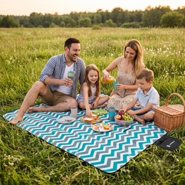 Koc piknikowy plażowy biwak 200x160 mata