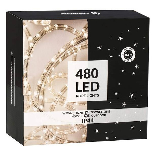 Wąż świetlny 480 Led niebieski 20m z programatorem IP44