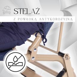 Leżaki ogrodowe 2 szt. składane fotele z poduszkami na balkon, taras granatowe