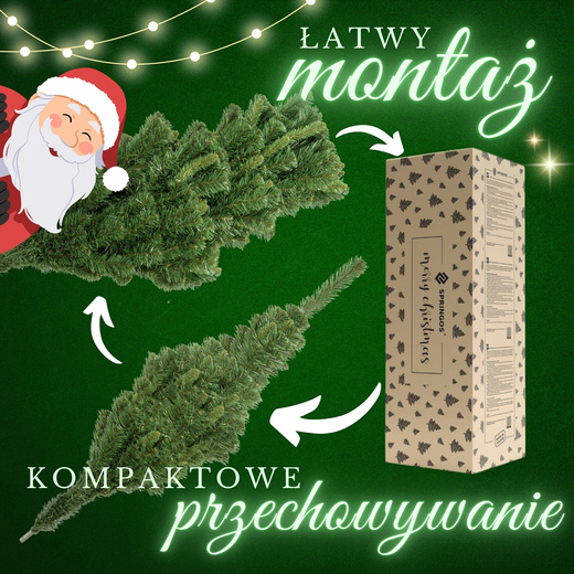 Choinka sztuczna 220 cm jodła zielona Vera