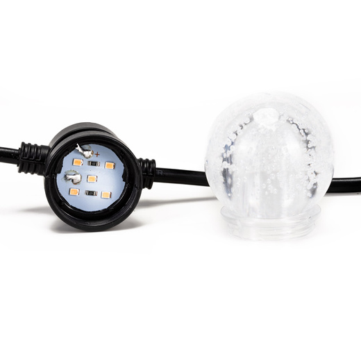 Lampki choinkowe żarówki 15 Led oświetlenie zewnętrzne solarne 10,5 m multikolor