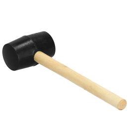 Gumowy młotek montażowy z drewniana rączką brukarski podbijak bezodrzutowy