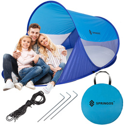Namiot plażowy samorozkładający Pop-up niebieski Springos