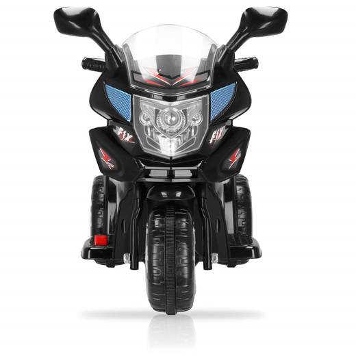 Motocykl dla dzieci, elektryczny jeździk trójkołowy, motorek na akumulator, czarny