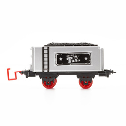 Lokomotywa z wagonami, pociąg parowy, sterowany, na baterie, tory