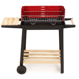 Grill węglowy, ogrodowy z regulowaną wysokością rusztu, przenośny