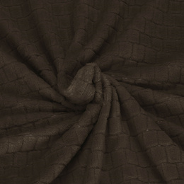 Narzuta na łóżko, pled 170x210cm tłoczony, dwustronny koc na kanapę brązowy