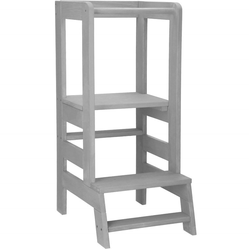 Pomocnik kuchenny, 90cm kitchen helper, podest dla dzieci szary