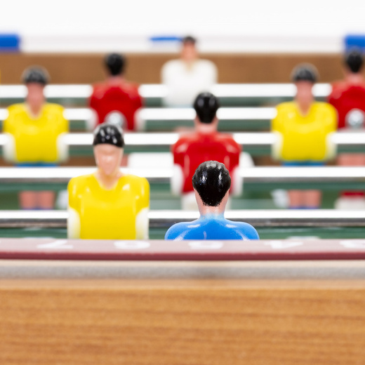 Stół piłkarski z uchwytami, drewniany 69x35 cm piłkarzyki, gra dla dzieci