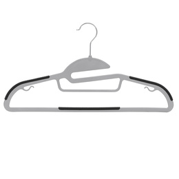 Wieszak plastikowy zestaw 30 szt. antypoślizgowe wieszaki na ubrania szaro-czarny