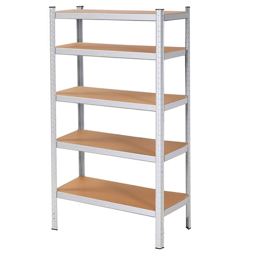 Zestaw regałów metalowych 2 szt. 150x75x30cm 625kg z 5 półkami do garażu, piwnicy