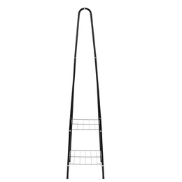 Wieszak stojący na ubrania z półką na buty 150x60x34 cm wolnostojący stojak do garderoby