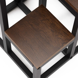 Kwietnik, regał na kwiaty, rośliny 67,5 cm stojący, metalowy 6 półek, ciemnobrązowy