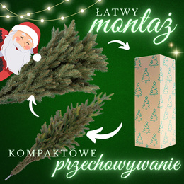 Choinka sztuczna premium 250 cm świerk naturalny