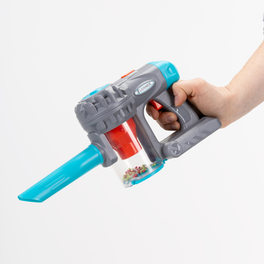 Odkurzacz dziecięcy, pionowy, ręczny na baterie, zabawka dla dzieci interaktywna z dźwiękiem