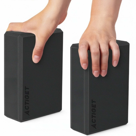 Kostka do jogi piankowa EVA 23x15x7,5 cm klocek blok do ćwiczeń pilates stretching czarny