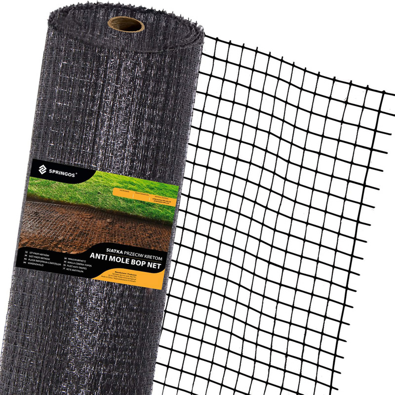 Siatka na krety 2 m x 50 m przeciw kretom, nornicom 40g/m2