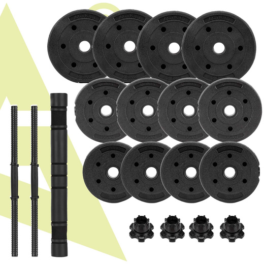 Hantle do ćwiczeń regulowane 20 kg zestaw obciążeń gryf do treningu siłowego