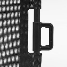 Bramka zabezpieczająca na schody 80 cm zwijana roleta do drzwi barierka ochronna czarna