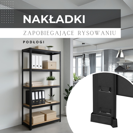 Regał metalowy z 5 półkami 180x90x40cm 875kg do garażu, piwnicy