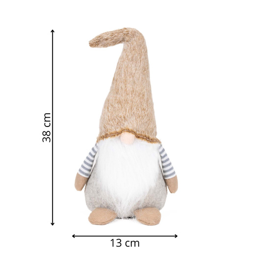 Skrzat świąteczny 38 cm ozdoba bożonarodzeniowa krasnal świąteczny, gnom stojący figurka