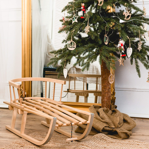 Zawieszki choinkowe 6 sztuk drewniane ozdoby świateczne