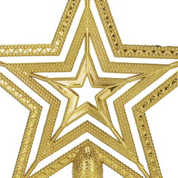 Czubek na choinkę 15cm szpic, ażurowa gwiazda złota