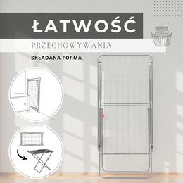 Suszarka na pranie składana teleskopowa na ubrania, bieliznę