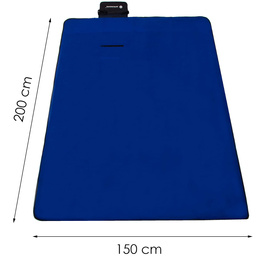 Koc plażowy piknikowy 200x150 cm mata niebieska