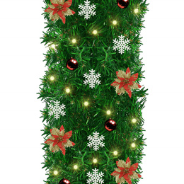 Girlanda świąteczna 270 cm łańcuch choinkowy, zielony