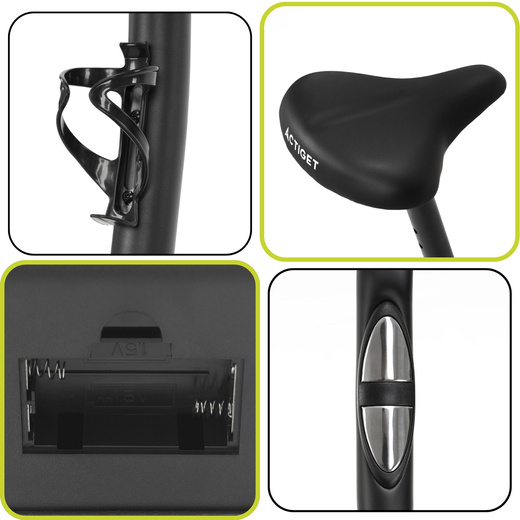 Rower stacjonarny, magnetyczny 8 poziomów oporu, rowerek treningowy z czujnikiem tętna