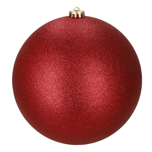 Bombki choinkowe 3 szt. duże ozdoby świąteczne 20,5 cm brokat czerwone