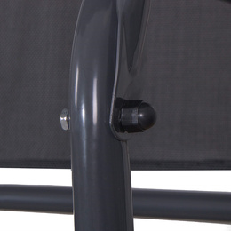 Huśtawka ogrodowa 3 osobowa fiona stalowa do 220 kg z regulowanym daszkiem i poduszkami