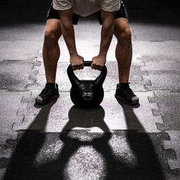 Kettlebell 20 kg odważnik, hantla do ćwiczeń ABS kula do treningu siłowego, czarny