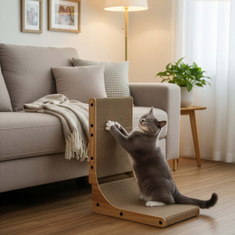 Drapak dla kota, karton do drapania z kocimiętką, legowisko z tektury, piłeczka z dzwoneczkiem